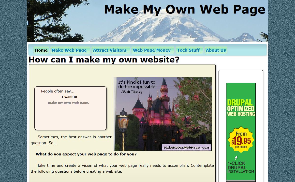 Make My Own Web Page | How can I make my own website?