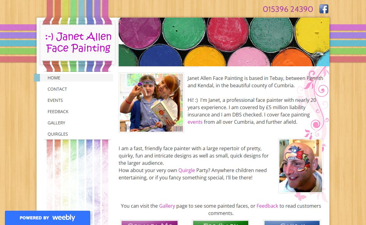 Janet Allen Face Painting - Home