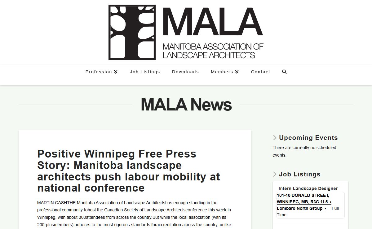MALA - Manitoba Association of Landscape Architects