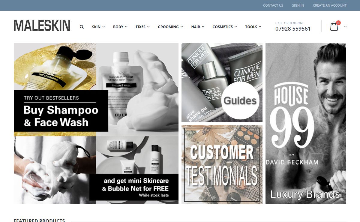 Skin Care For Men at Maleskin.co.uk | Mens Grooming Shop
