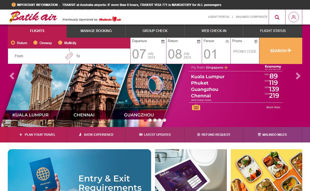 Batik Air - Singapore