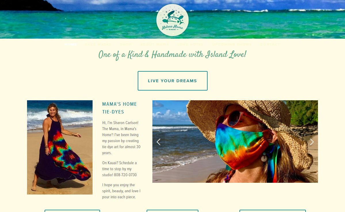 Moloaa Mama Kauai | Hand Dyed Apparel by Mama's Home Tie-Dyes