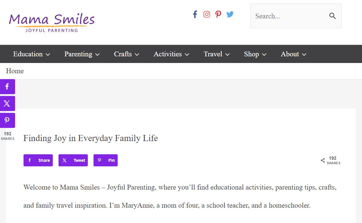 Finding Joy in Everyday Family Life - Mama Smiles - Joyful Parenting