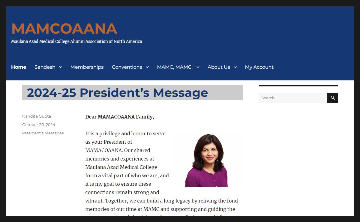 MAMCOAANA – Maulana Azad Medical College Alumni Association of North America