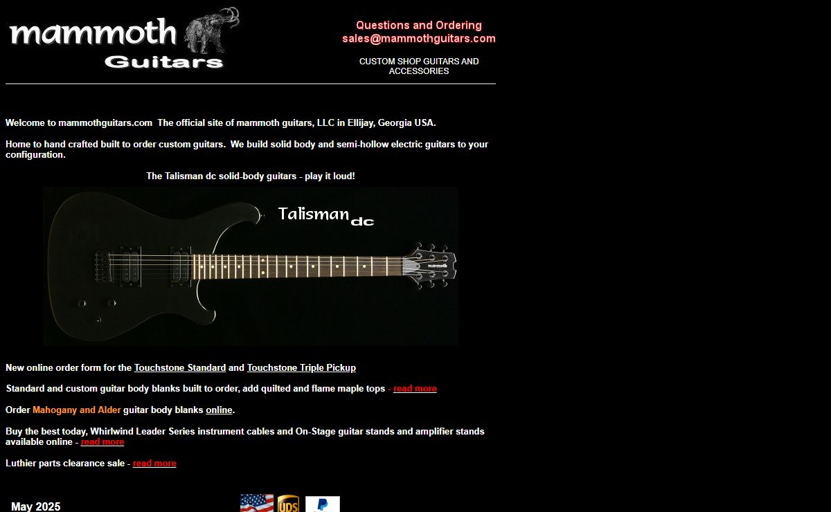 mammoth guitars home to custom built guitars
