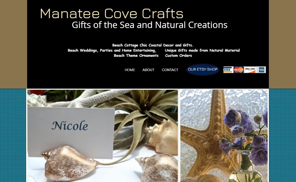 Manatee Cove Crafts , Coastal Decor, Beach Weddings, Nautical Gifts