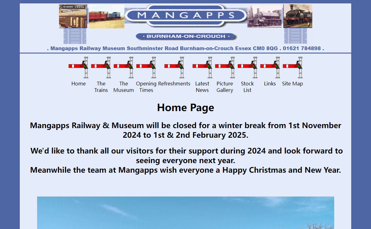 Mangapps Railway Museum Home Page