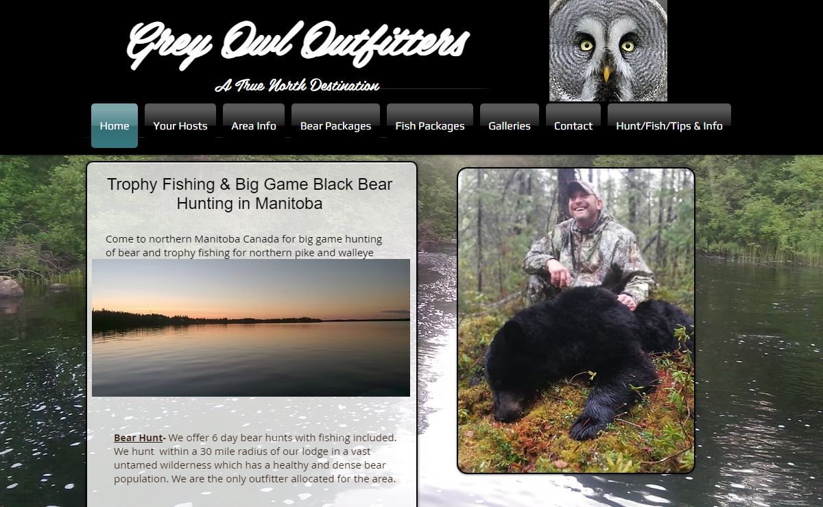 Black Bear Hunting & Fishing Packages Manitoba | Grey Owl Outfitters