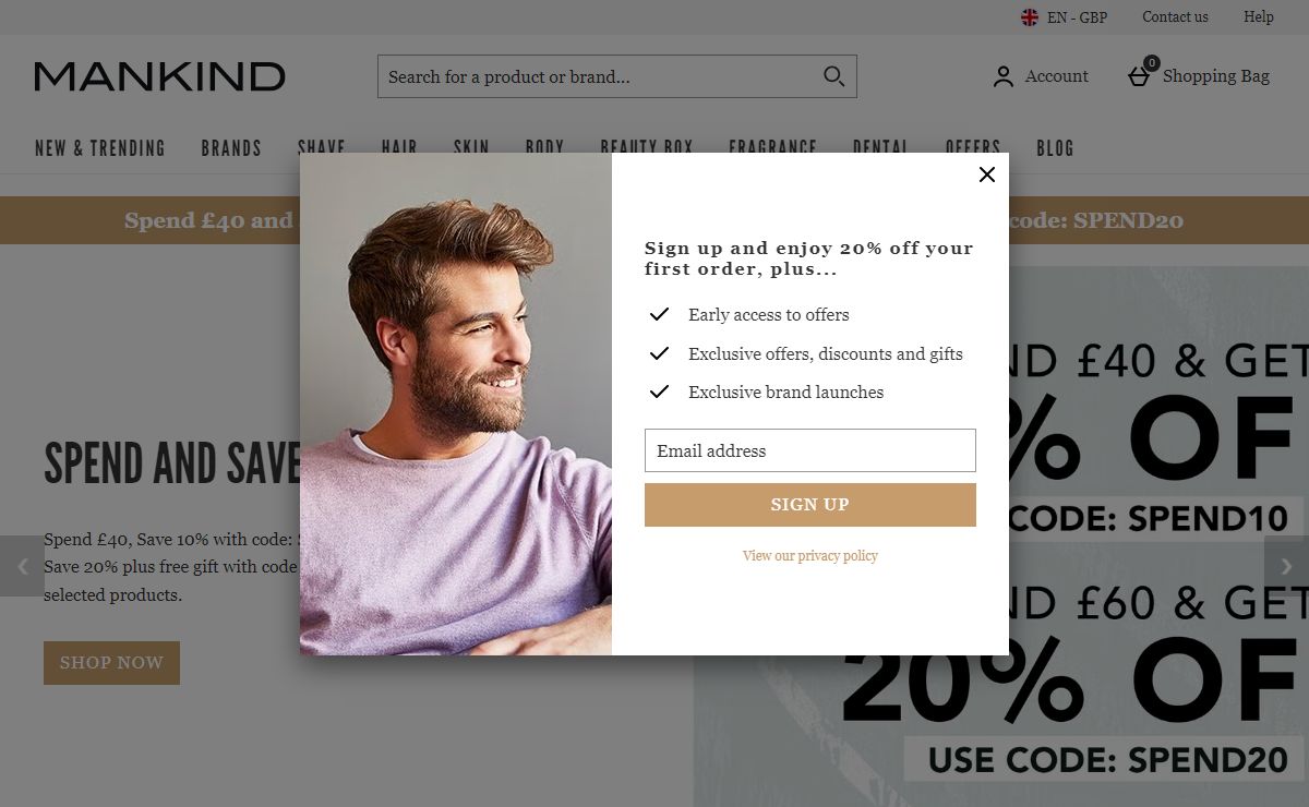 Mankind - Men's Grooming, Toiletries & Beauty Products