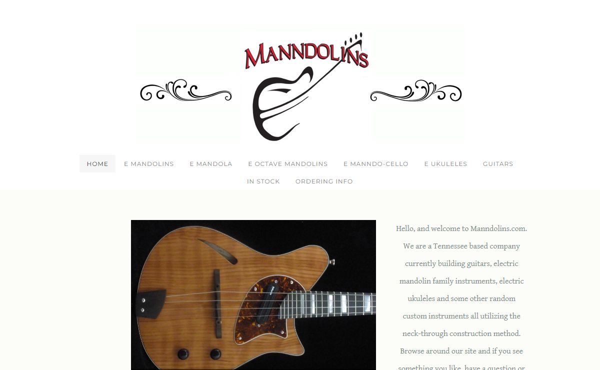 Unique Boutique hand made guitars, mandolins and ukuleles - Home of electric mandolin and electric ukulele