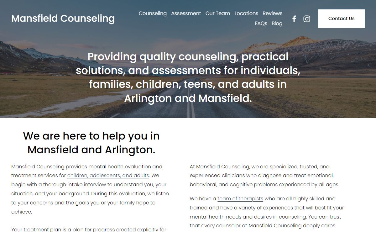 Counseling and Assessments in Arlington & Mansfield, Texas