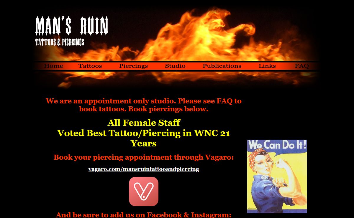 Man's Ruin Tattoos & Piercings