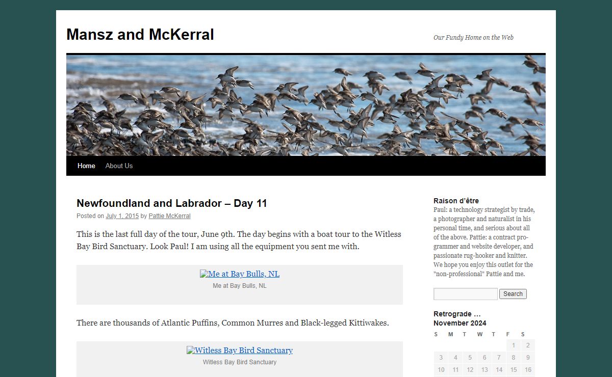 Mansz and McKerral | Our Fundy Home on the Web