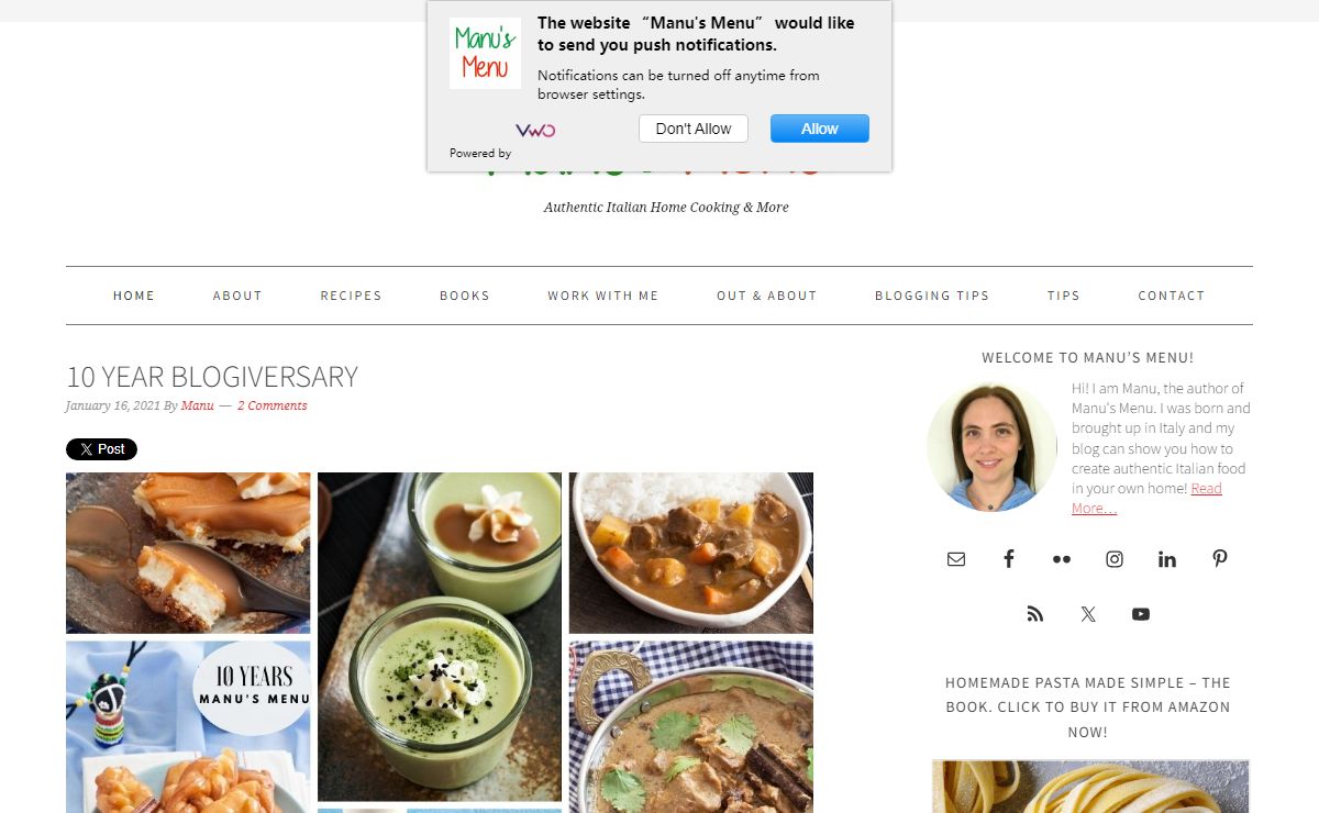 Manu's Menu - Italian Home Cooking