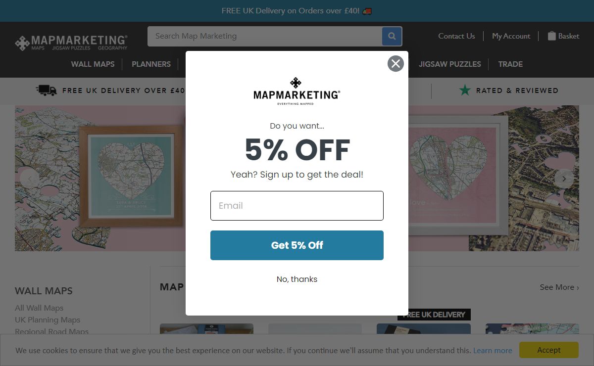 Buy UK Wall Maps and Postcode Maps Online at Map Marketing