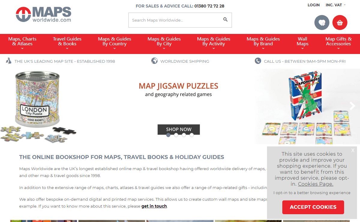 Maps, Travel Books & Holiday Guides - Buy from Maps Worldwide