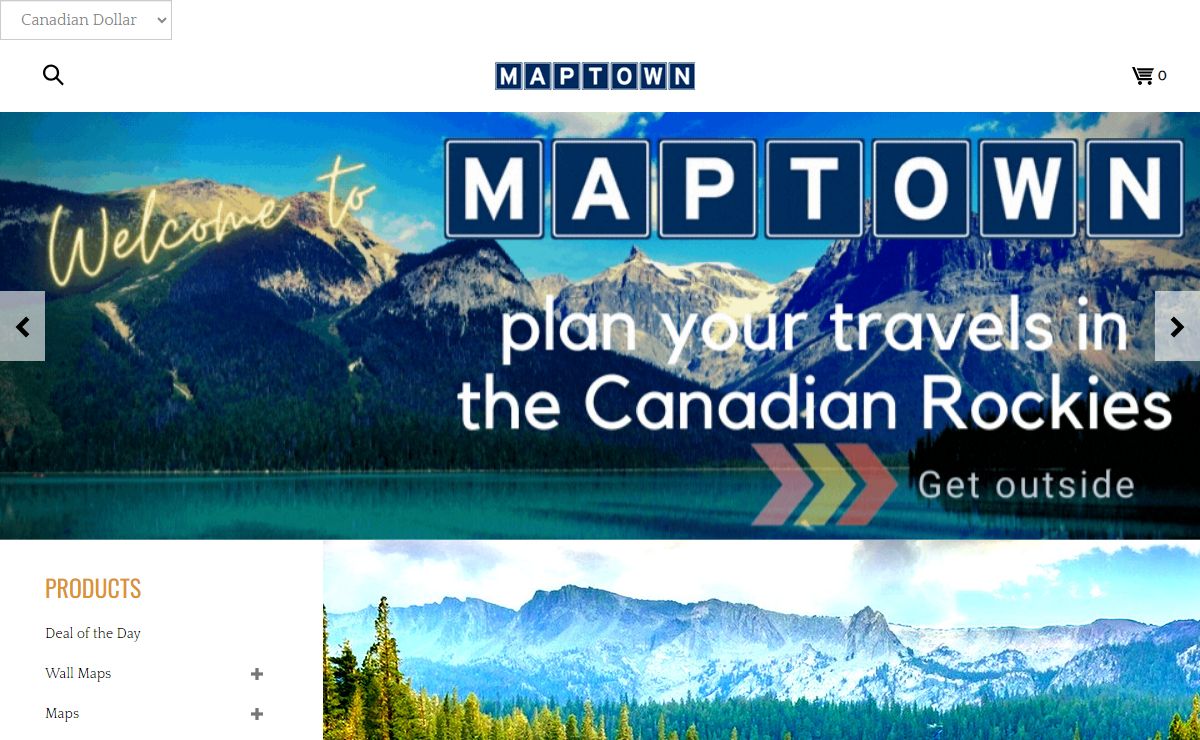 Map Town is a retailer of local, regional, national, continental and world maps for hiking, travel, leisure and work. We sell topographic maps, travel guide books and hiking and travel maps for the entire world. Finally, we have a great selection of gifts such as Mova and Replogle globes,