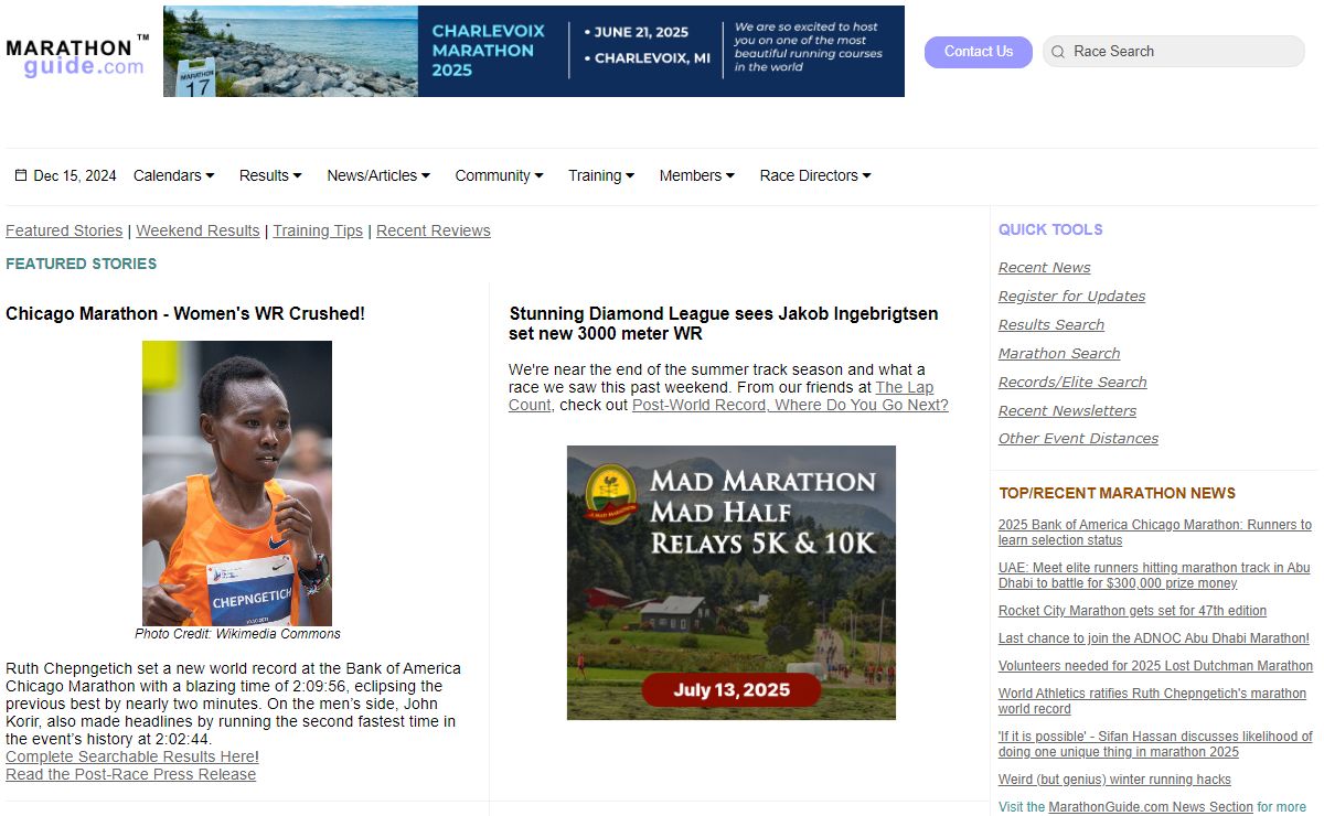 MarathonGuide.com - Marathons, Running Directory and Community