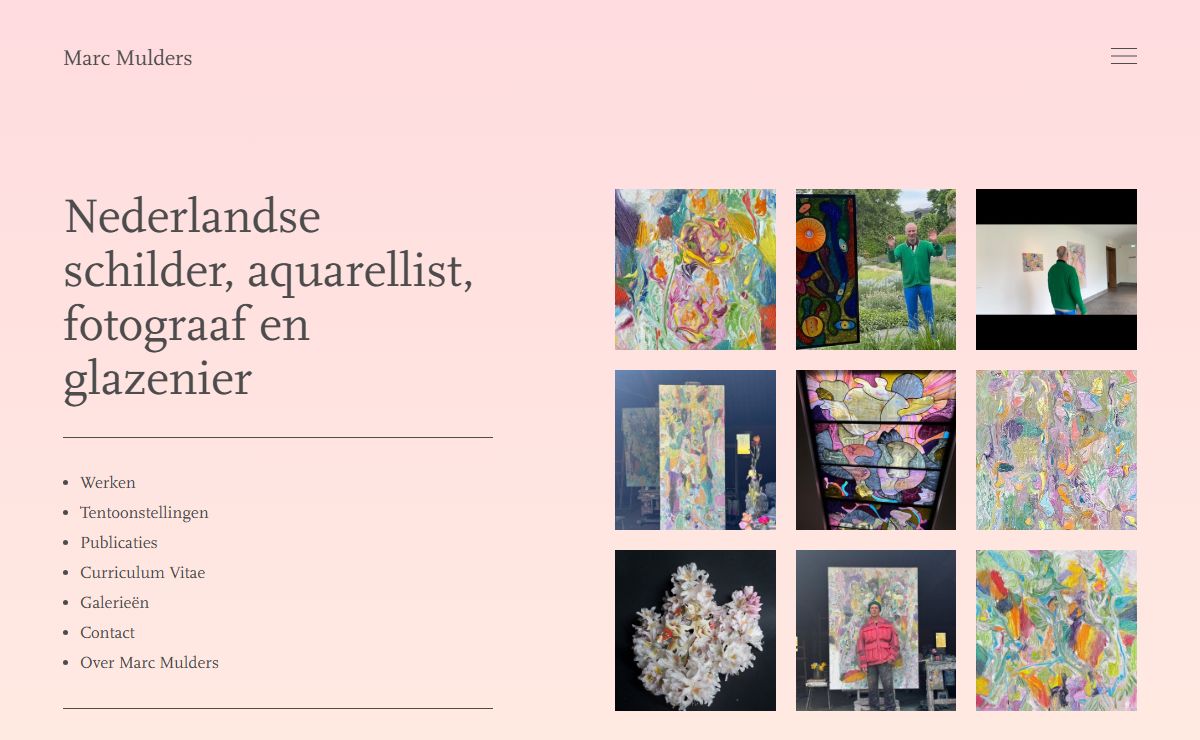 Marc Mulders - Nederlandse schilder, aquarellist, fotograaf en glazenier