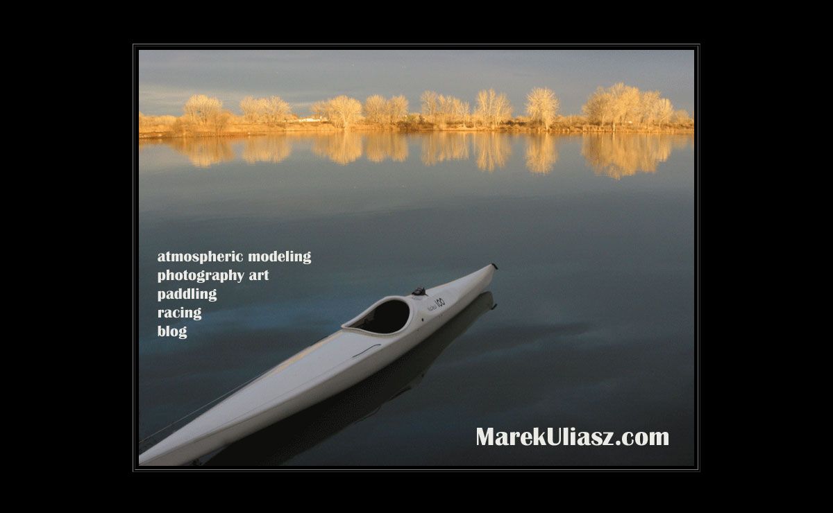 Atmospheric modeling, photography art, paddling and racing by Marek Uliasz