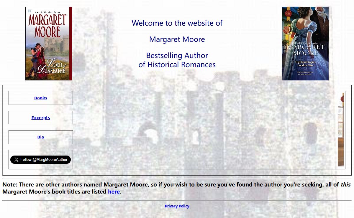 Margaret Moore's Website