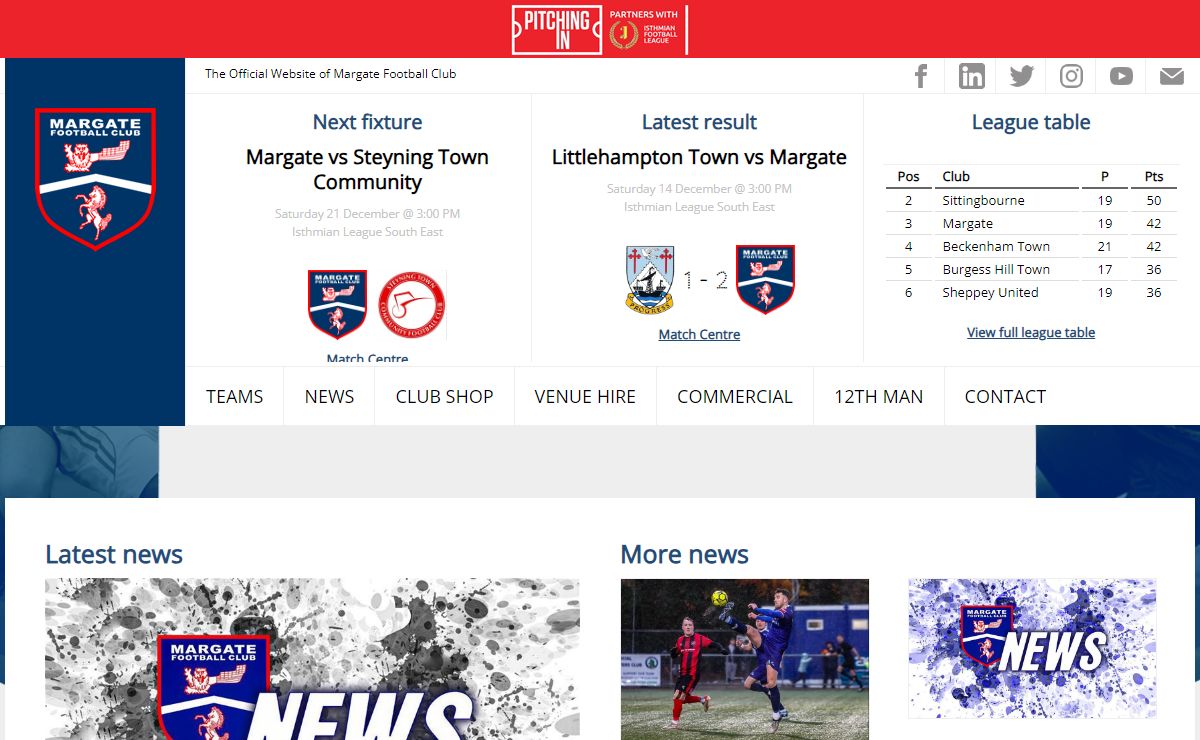 Margate FC | Isthmian League Premier Division