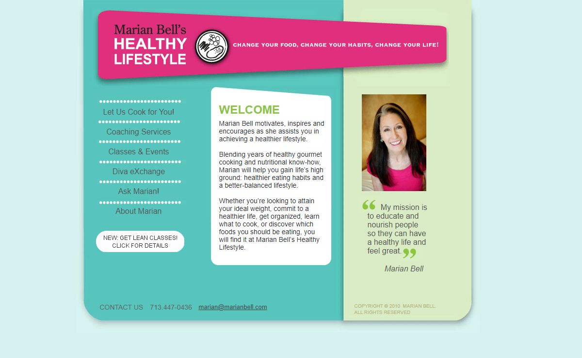Marian Bell's Healthy Lifestyle