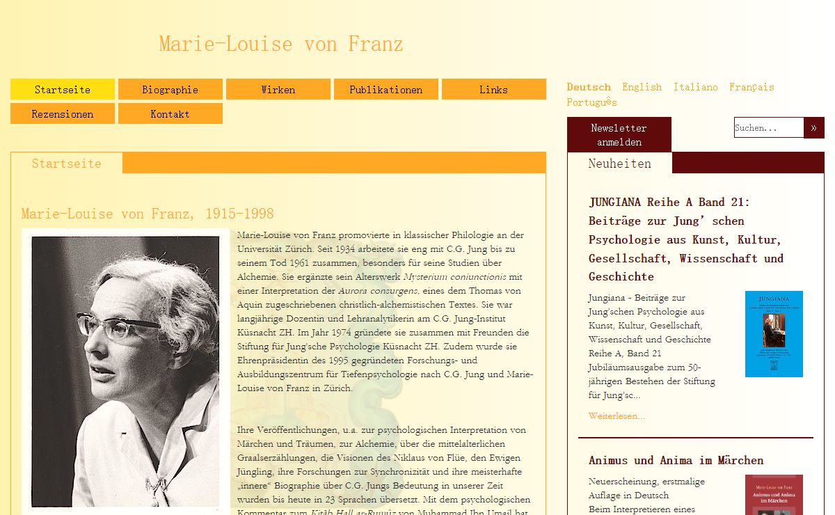 Marie-Louise von Franz - Die Publikationen und Werke