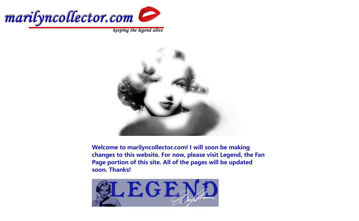 marilyncollector.com Home Page