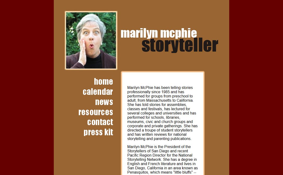 <meta name="viewport" content="width=745" />Marilyn McPhie Storyteller