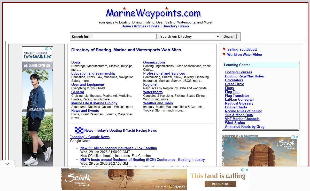 MarineWaypoints.com - Your guide to boating, diving, fishing, gear, sailing, watersports, weather and more!