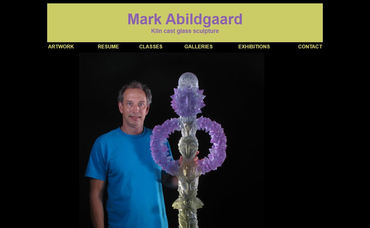 Mark Abildgaard kiln cast glass sculpture