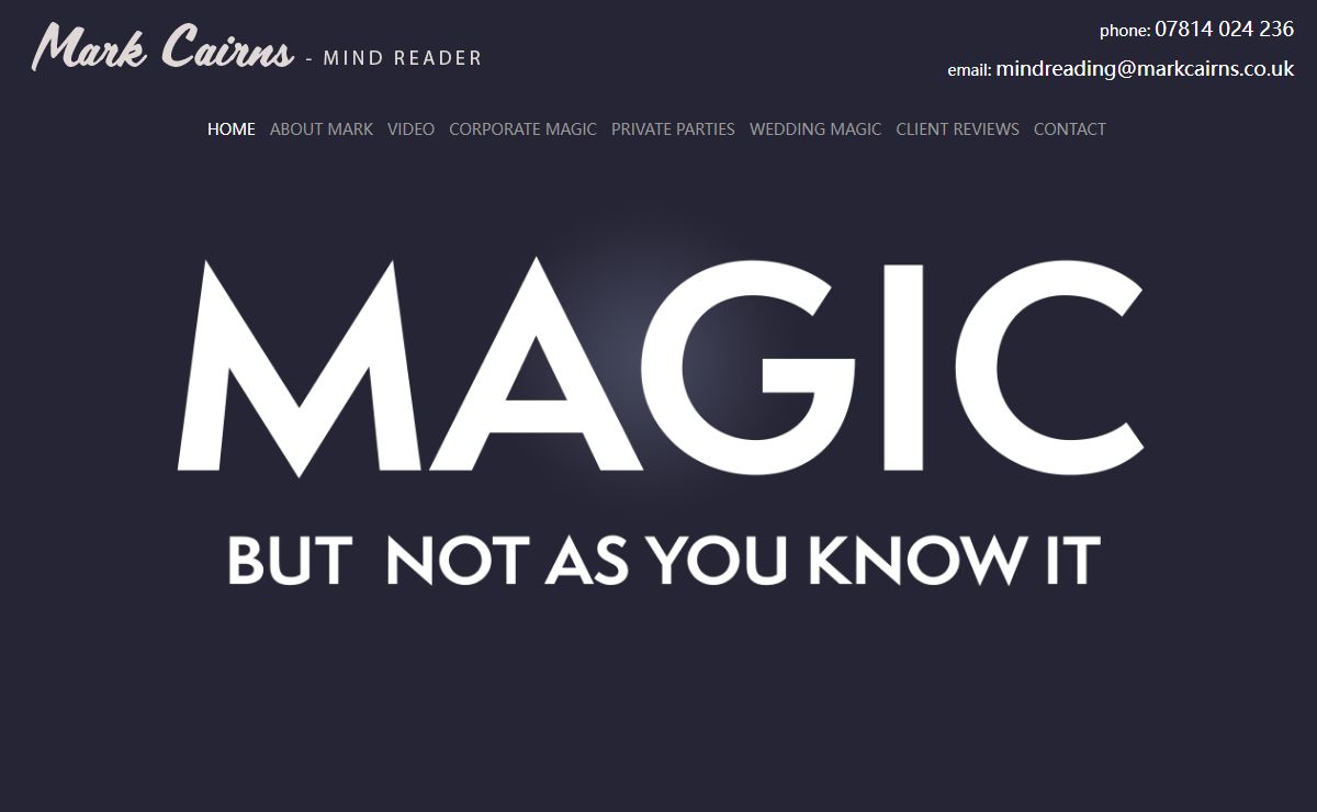 Mind Blowing Magic | Professional Magician Mark Cairns - Mind Reader