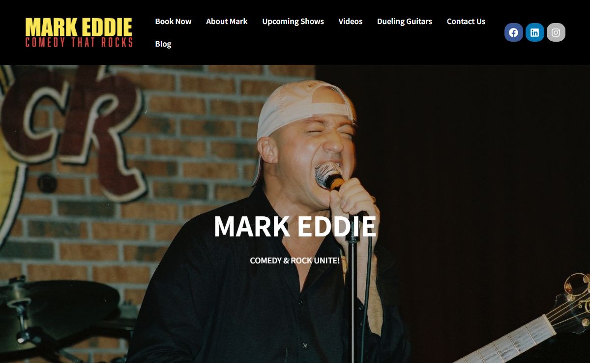 Mark Eddie comedian/singer/songwriter | Rock Comedy