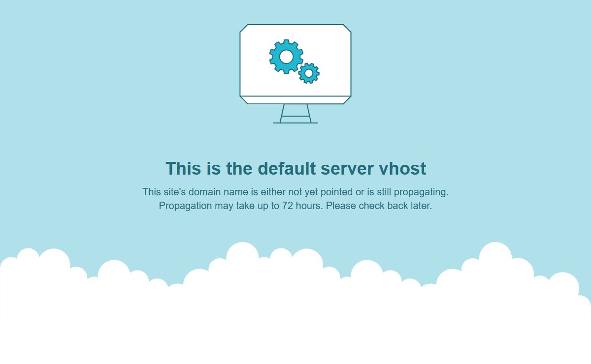 This is the default server vhost