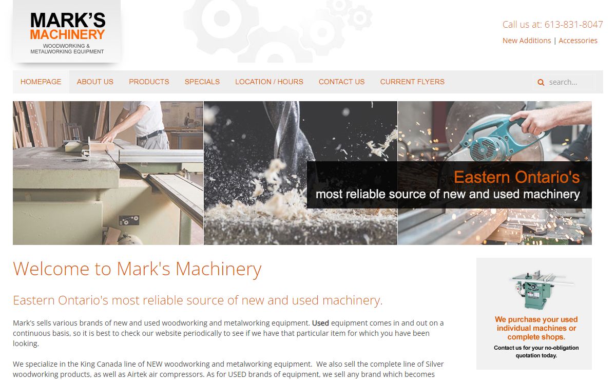 Mark's Machinery - Welcome to Mark's Machinery