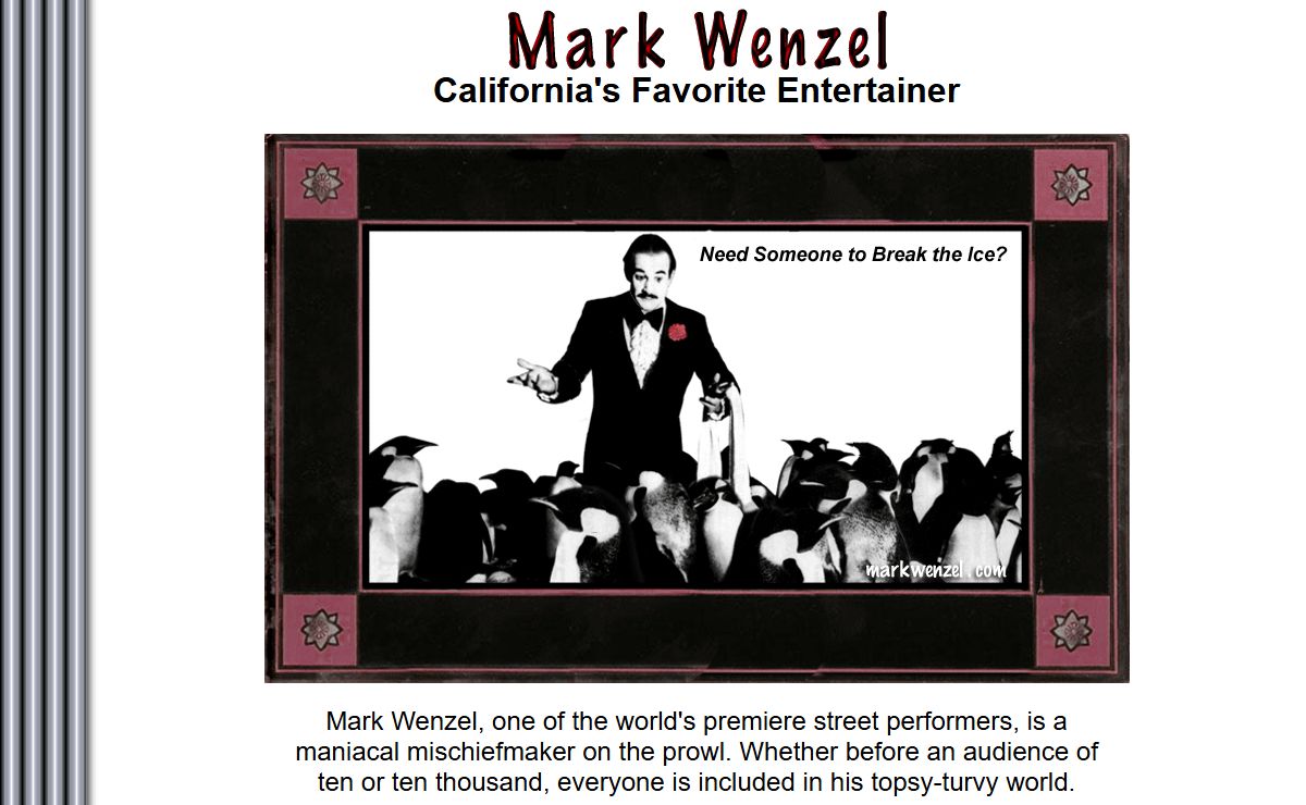 Mark Wenzel - California's Favorite Entertainer