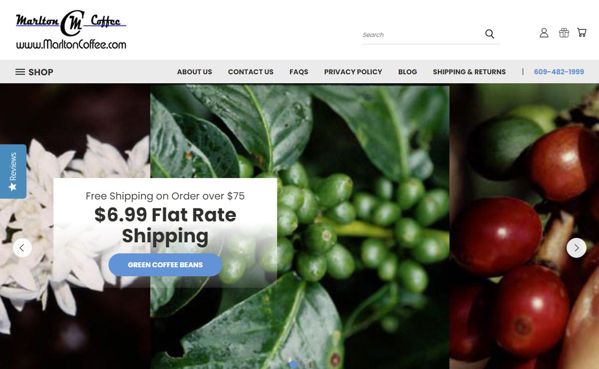 Specialty Green & Fresh Roasted Coffee | Marlton Coffee