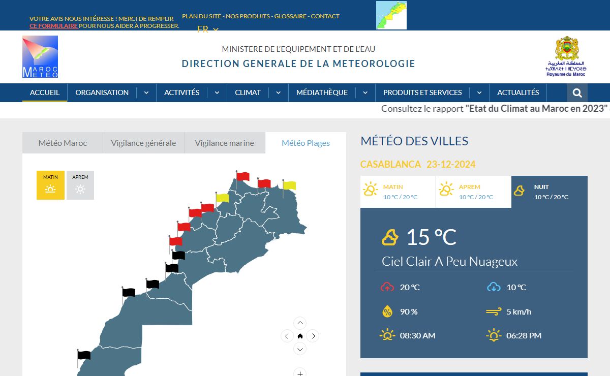 MINISTERE DE L’EQUIPEMENT ET DE L’EAU | DIRECTION GENERALE DE LA METEOROLOGIE