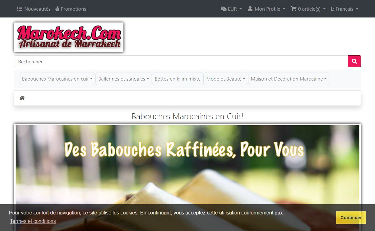 Babouches Cuir: Vente babouche marocaine en cuir en France