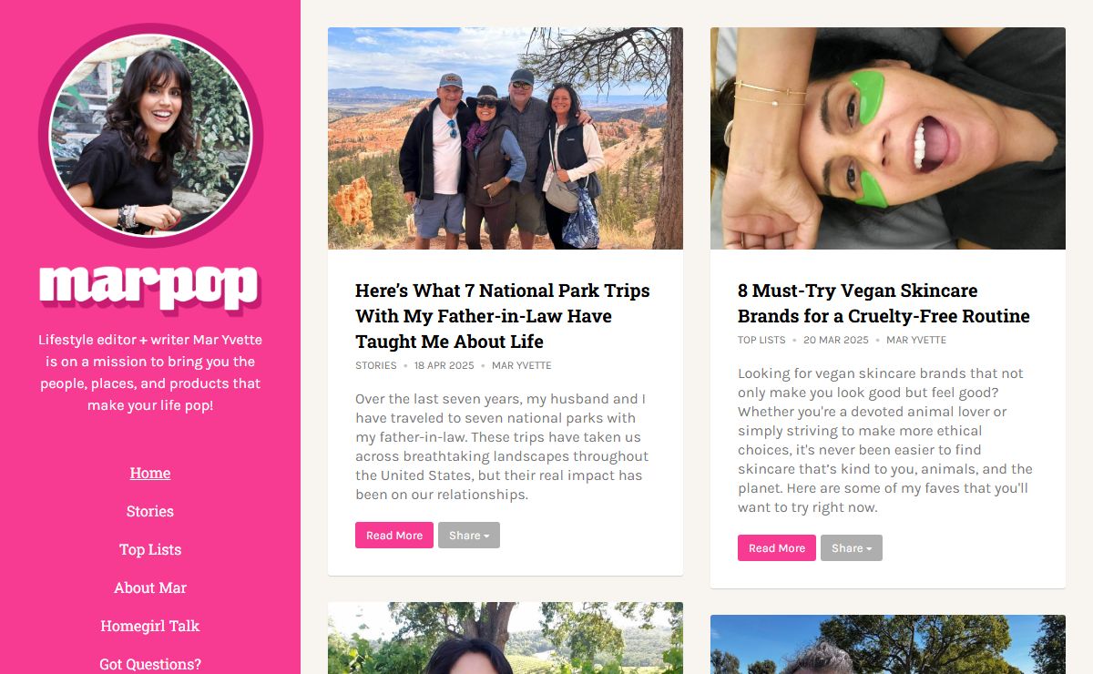 Marpop - Lifestyle editor + writer Mar Yvette is on a mission to bring you the people, places, and products that make your life pop!