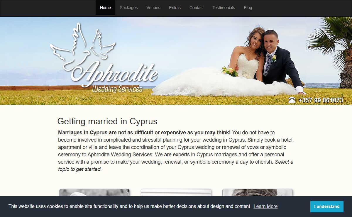 Cyprus Weddings from Aphrodite Wedding Services | Mediterranean Weddings in Cyprus