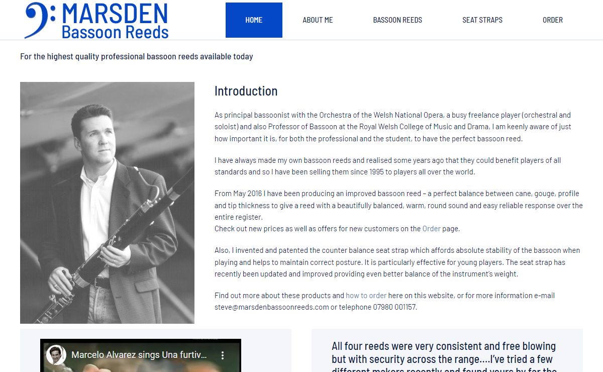 Marsden Bassoon Reeds – For the highest quality professional bassoon reeds available today