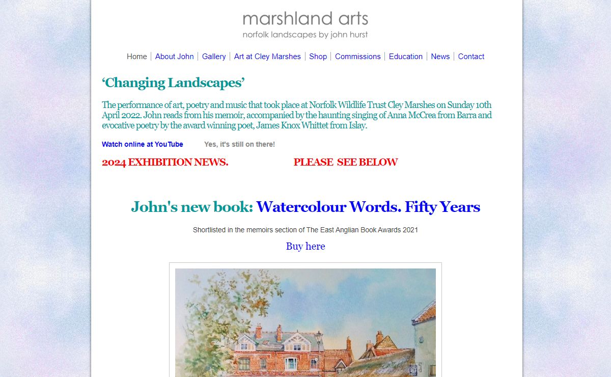 Norfolk Landscapes by John Hurst at Marshland Arts