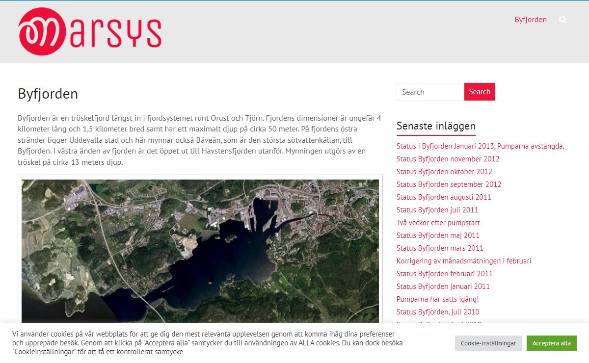 I Byfjorden har vi placerat ut ett antal mätinstrument – marsys.se