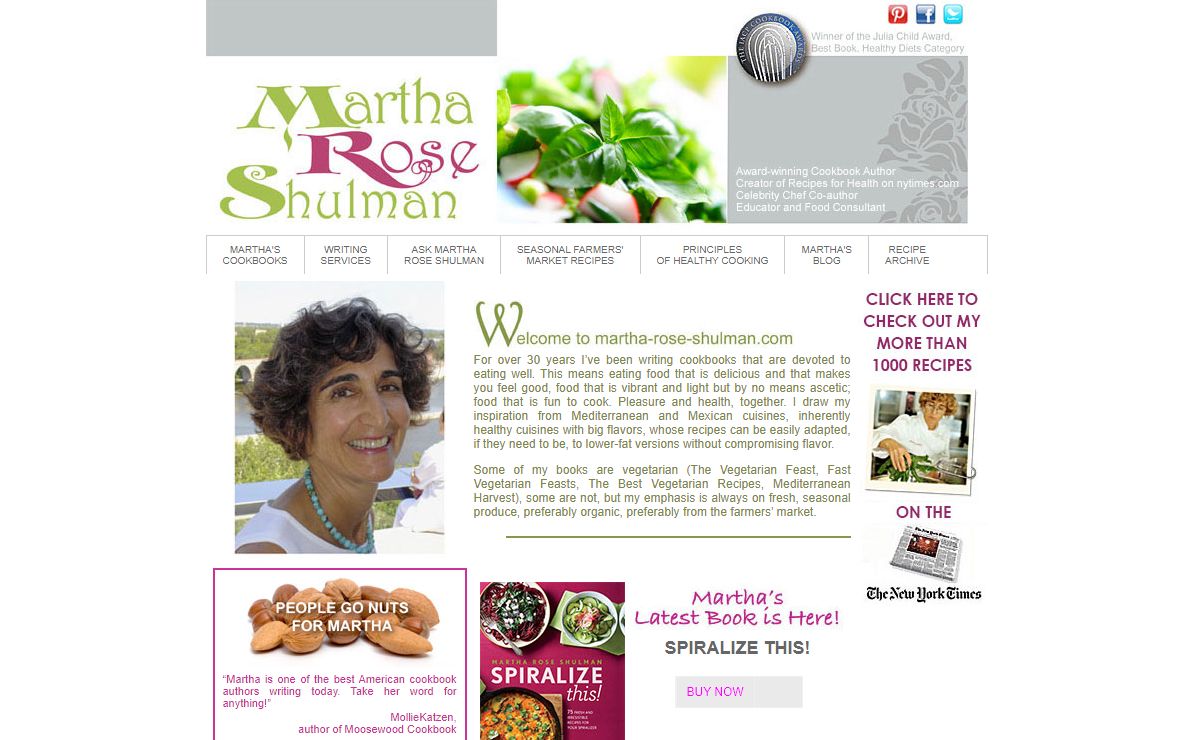 Welcome to Martha Rose Shulman.com