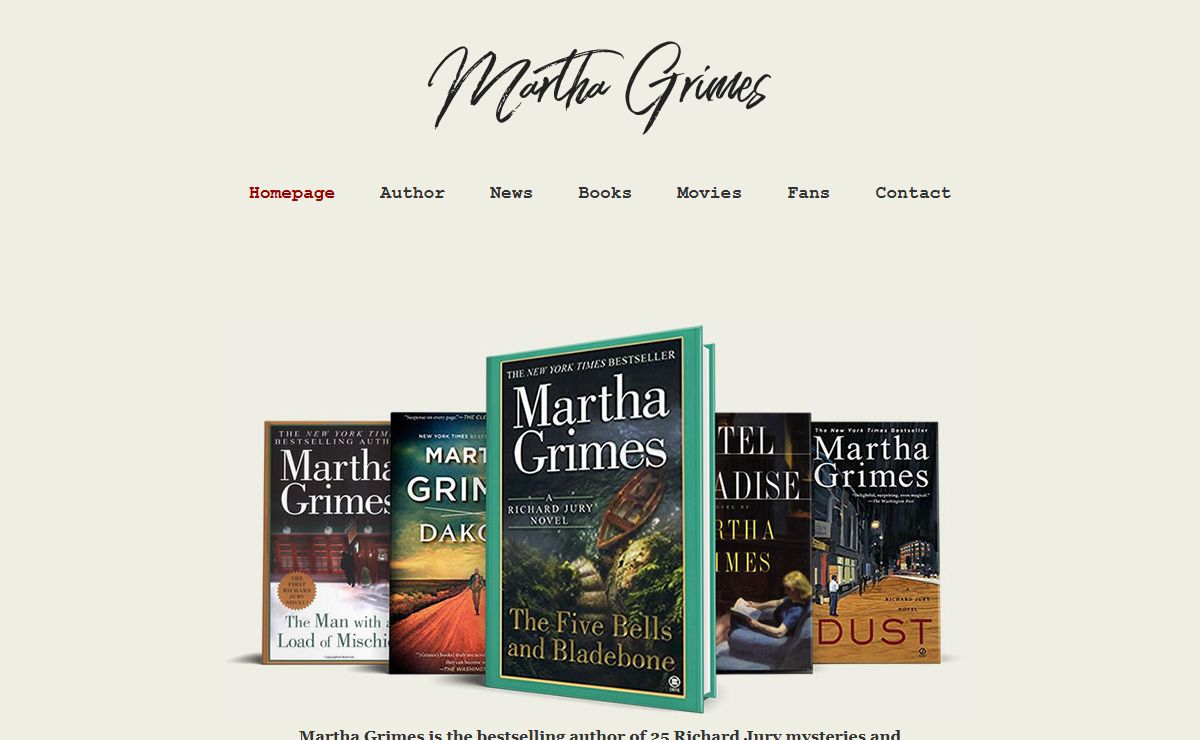 Homepage - Martha Grimes