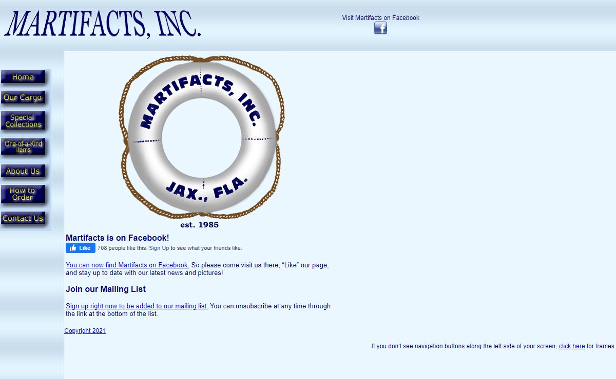 Welcome to MARTIFACTS, INC.