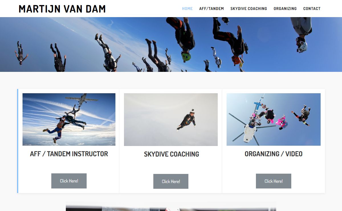 Martijn van Dam – Skydive coaching