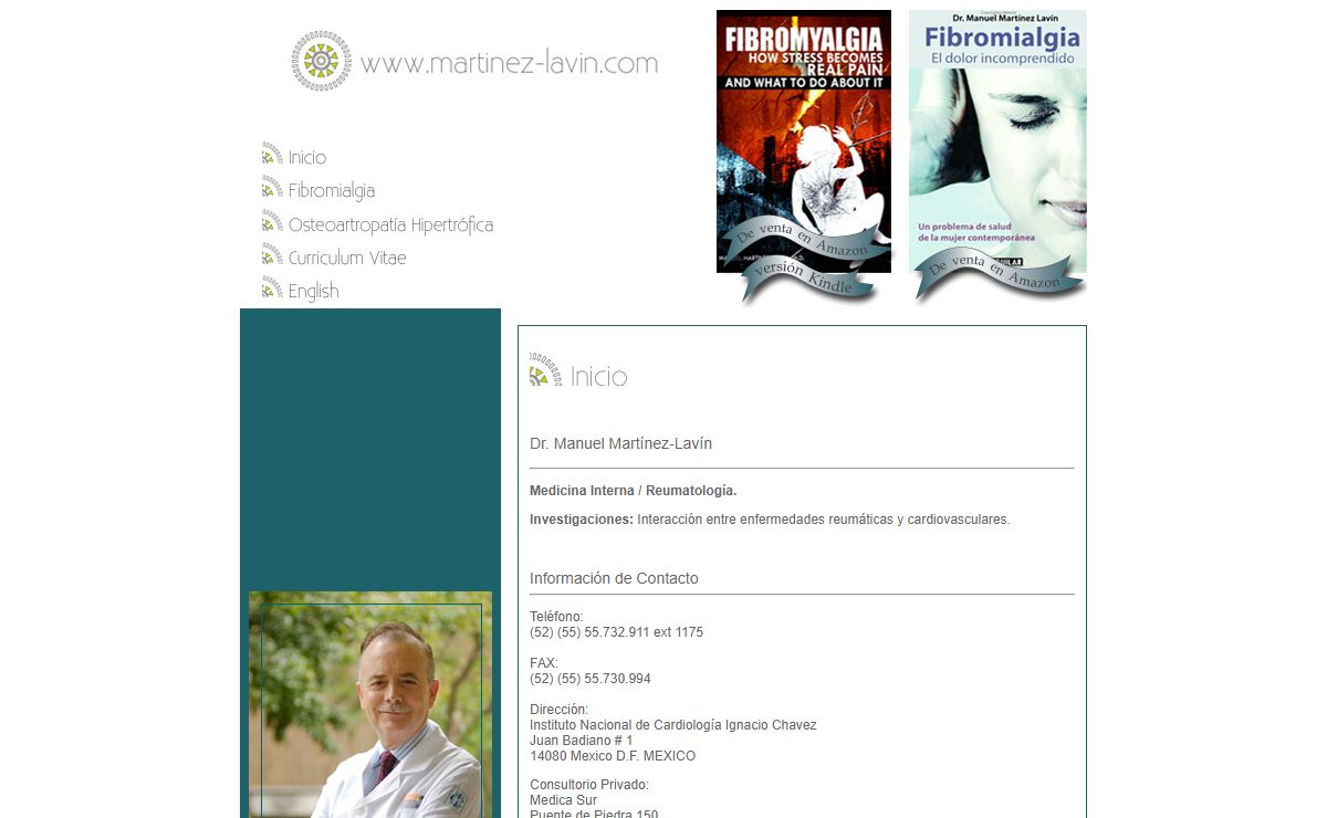 Manuel Martínez-Lavín. REUMATOLOGIA INTERNA • MEDICINA • FIBROMIALGIA